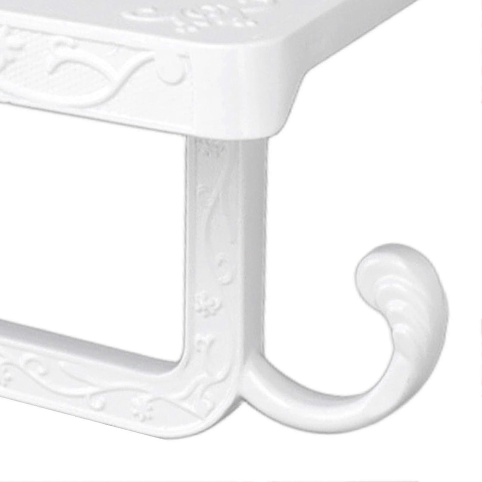 Kitchen paper roll holder with wall mount and aluminum shelf