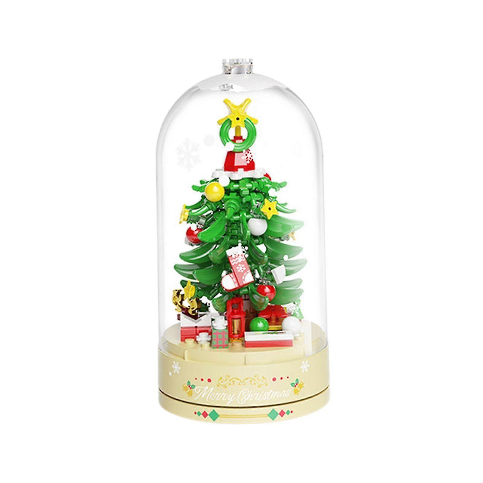 Holiday Music Box for Tabletop Display with Festive Figurine