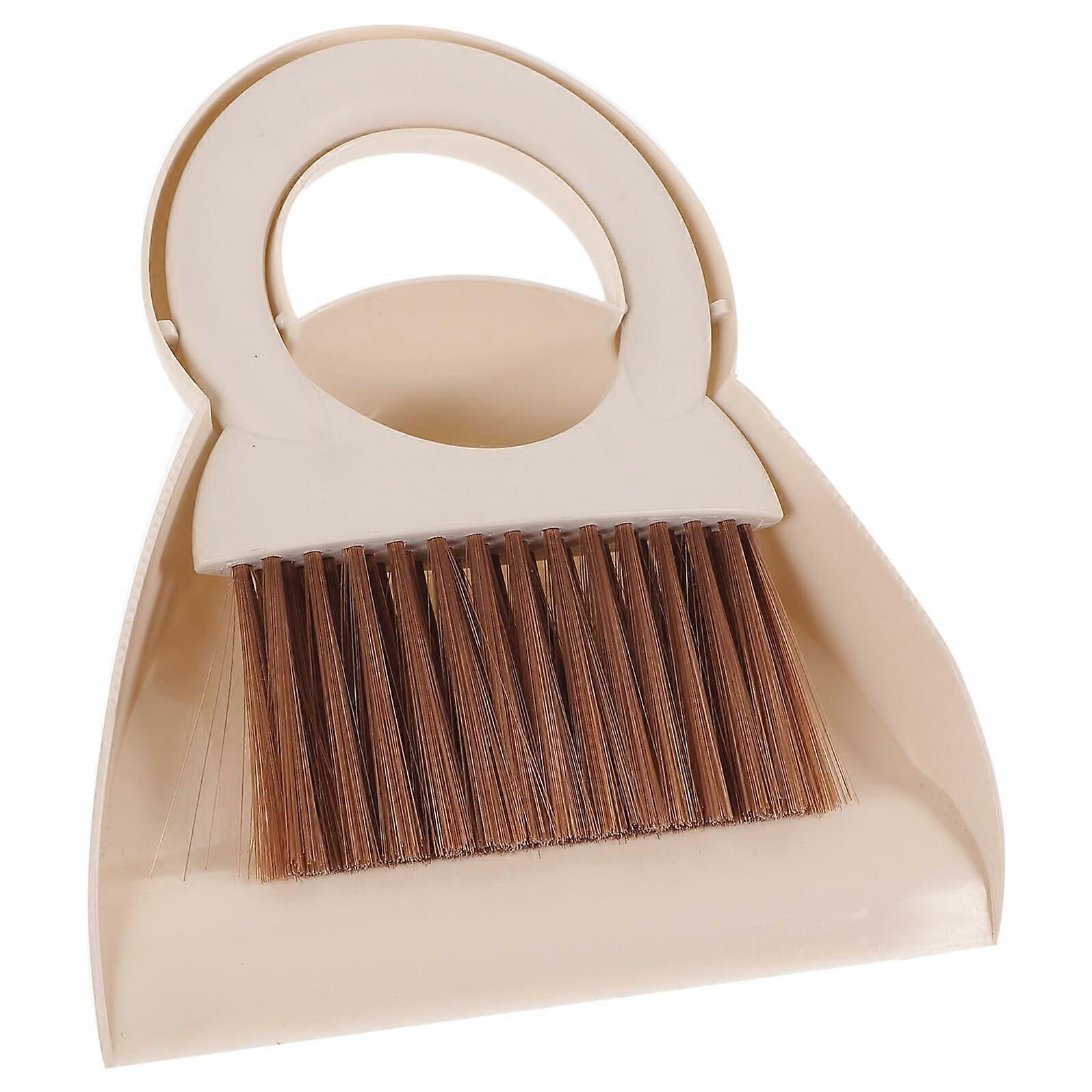 Mini Dustpan and Broom Set Plastic Brush Combo for Desk Kitchen Office Table Cleaning