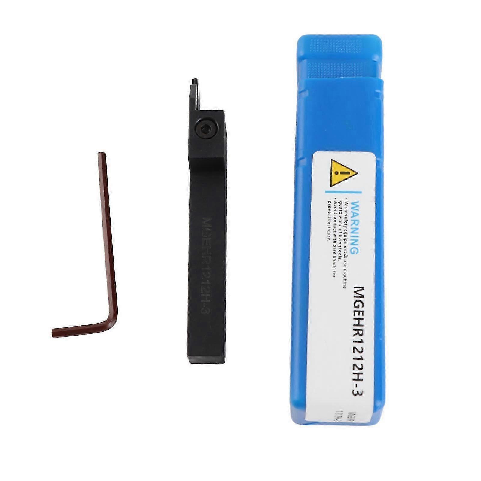 Lathe Grooving Tool Holder Grooving Cut-Off Tool Holder With 10pcs MGMN300 Carbide Grooving Inserts and Wrench