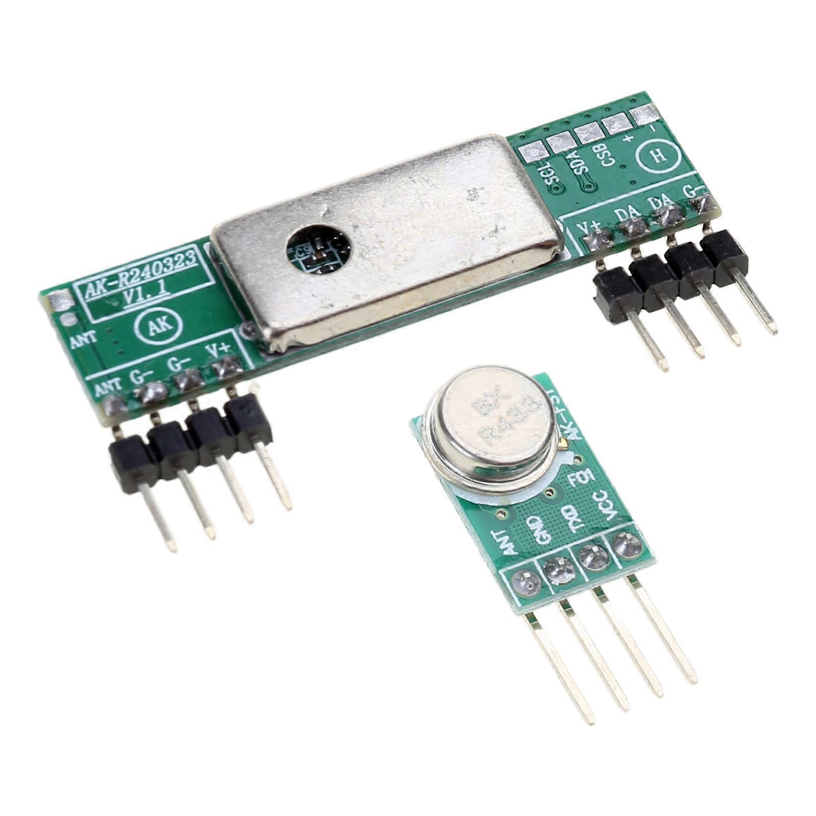 433mhz Wireless Receiver + Ak-fst Small Transmitting Superheterodyne Module Receiving High Sensitive Transceiver Module Multicolor