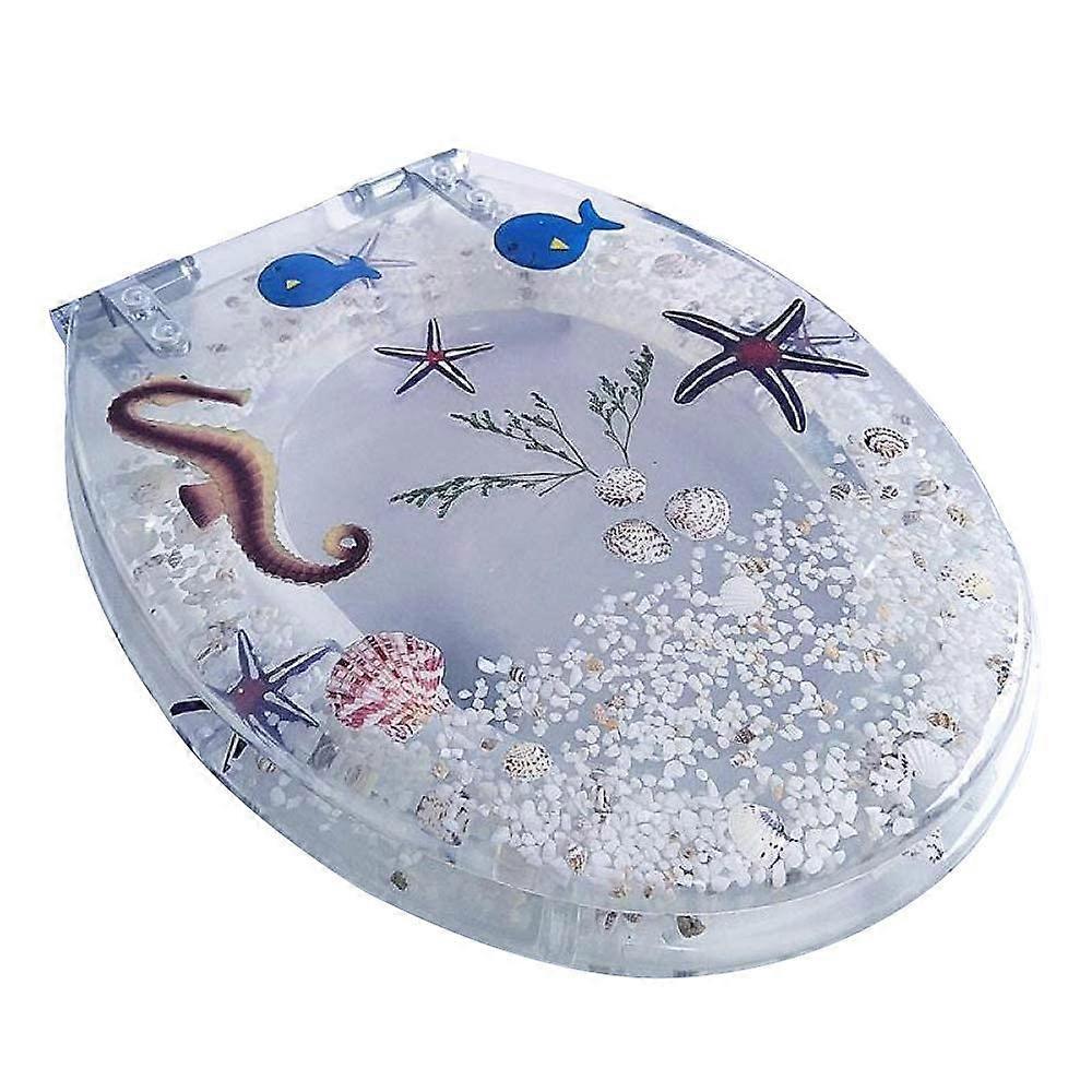 Soft Close Toilet Seat with Quick Release, V U O Shaped Thick Lid for Bathroom  Mount Installation