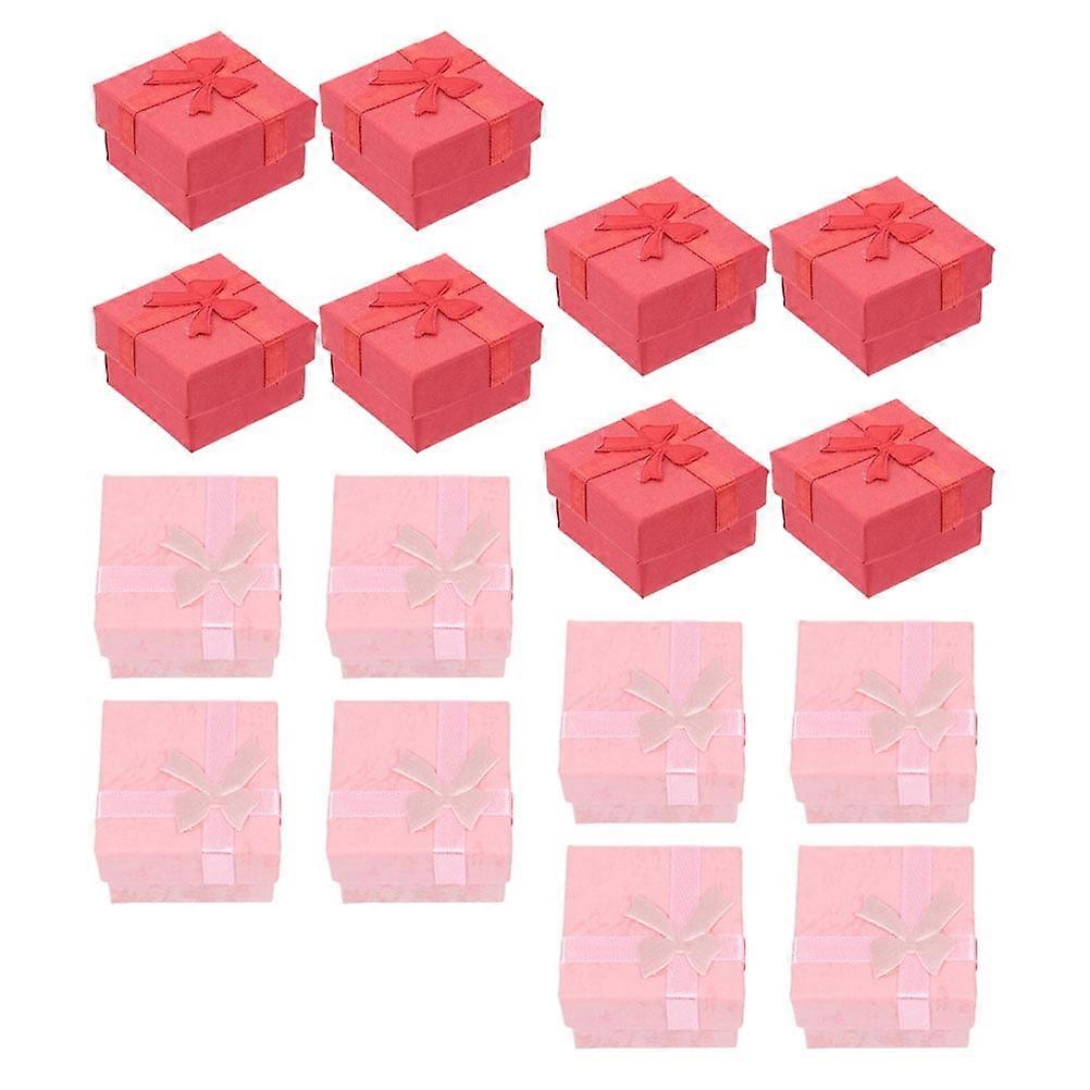 24Pcs Decorative Ring Cases Multi-function Ring Boxes Earring Wrapping Boxes Package Supply