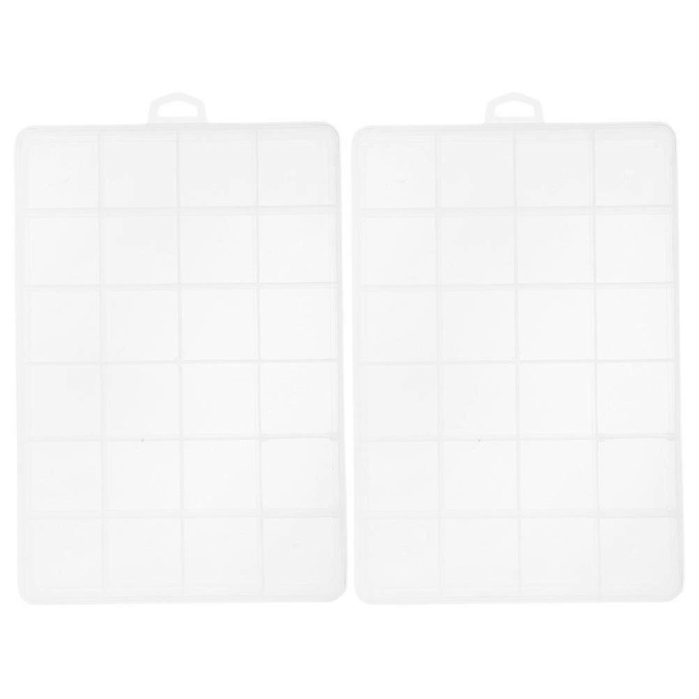 Fishing Hook Organizer 2Pcs Plastic Tackle Box for Storage Use with Compartments