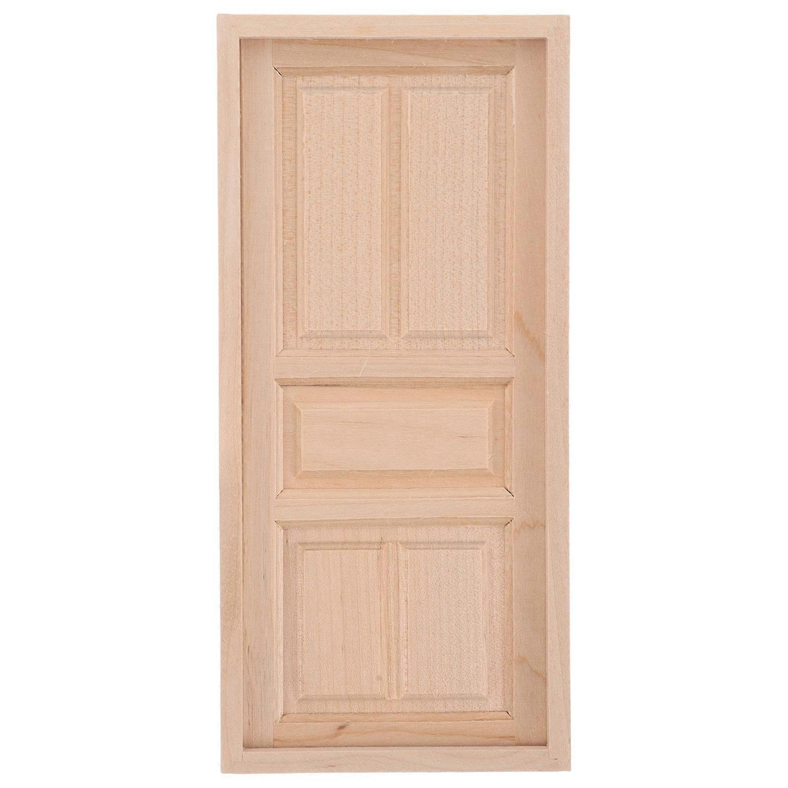 Miniature Dollhouse Wooden Door with Openable Feature for DIY Craft
