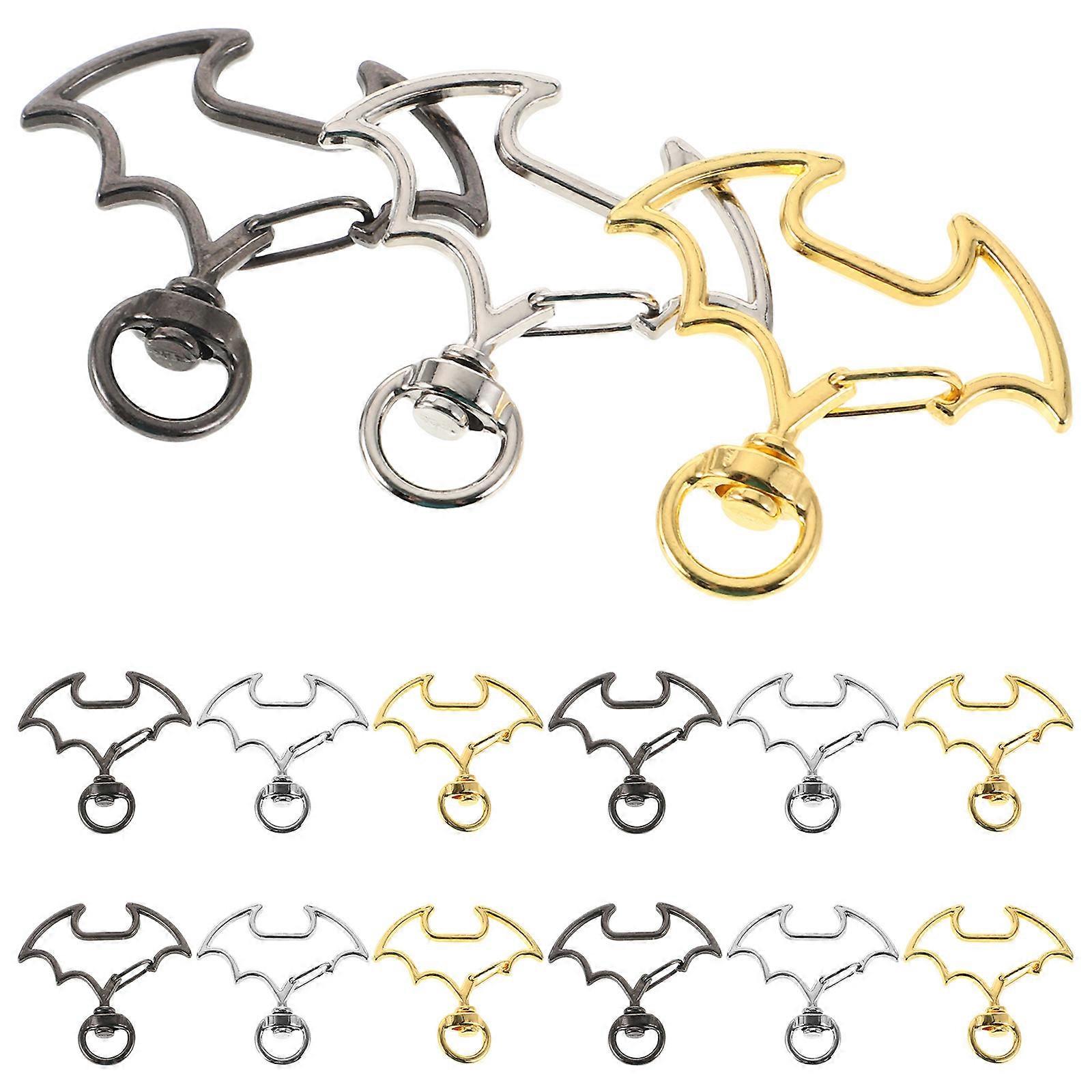 Bat Keychain Hooks Zinc Alloy for Decorative Keychain Accessories 30Pcs