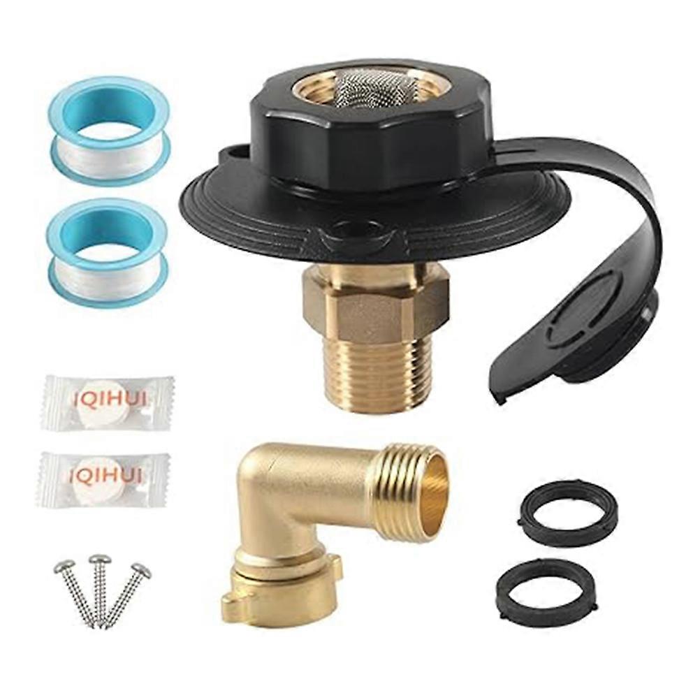 RV Water Fill Inlet Check Valve Connector For RV Motorhome With Brass Construction 1 Set Durable Performance