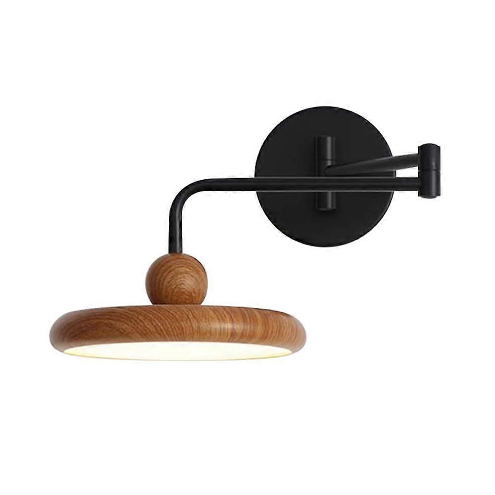 Wall Mount Swing Arm Lamp with Remote Dimmable Control, Adjustable LED Wall Light for Bedroom