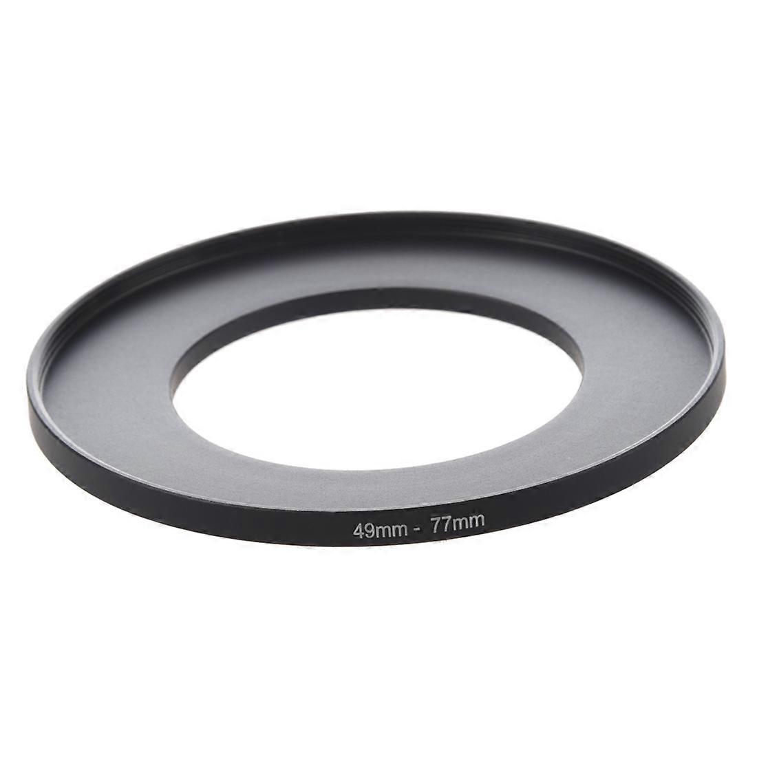 Camera Lens Filter Step Up Ring 49mm-77mm Adapter Black