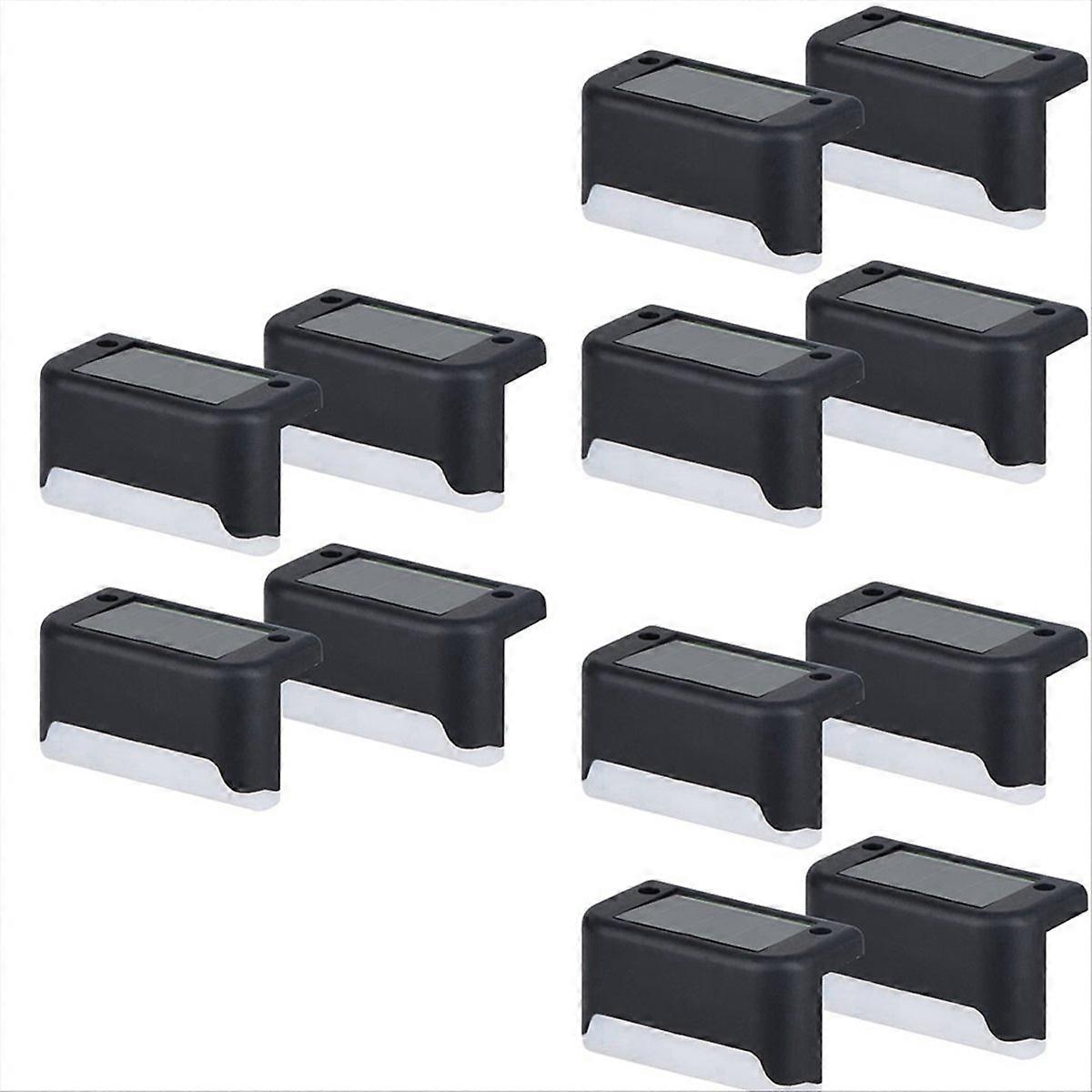 12PCS LED Solar Step Lamp Path Stair Outdoor Garden Lights,B