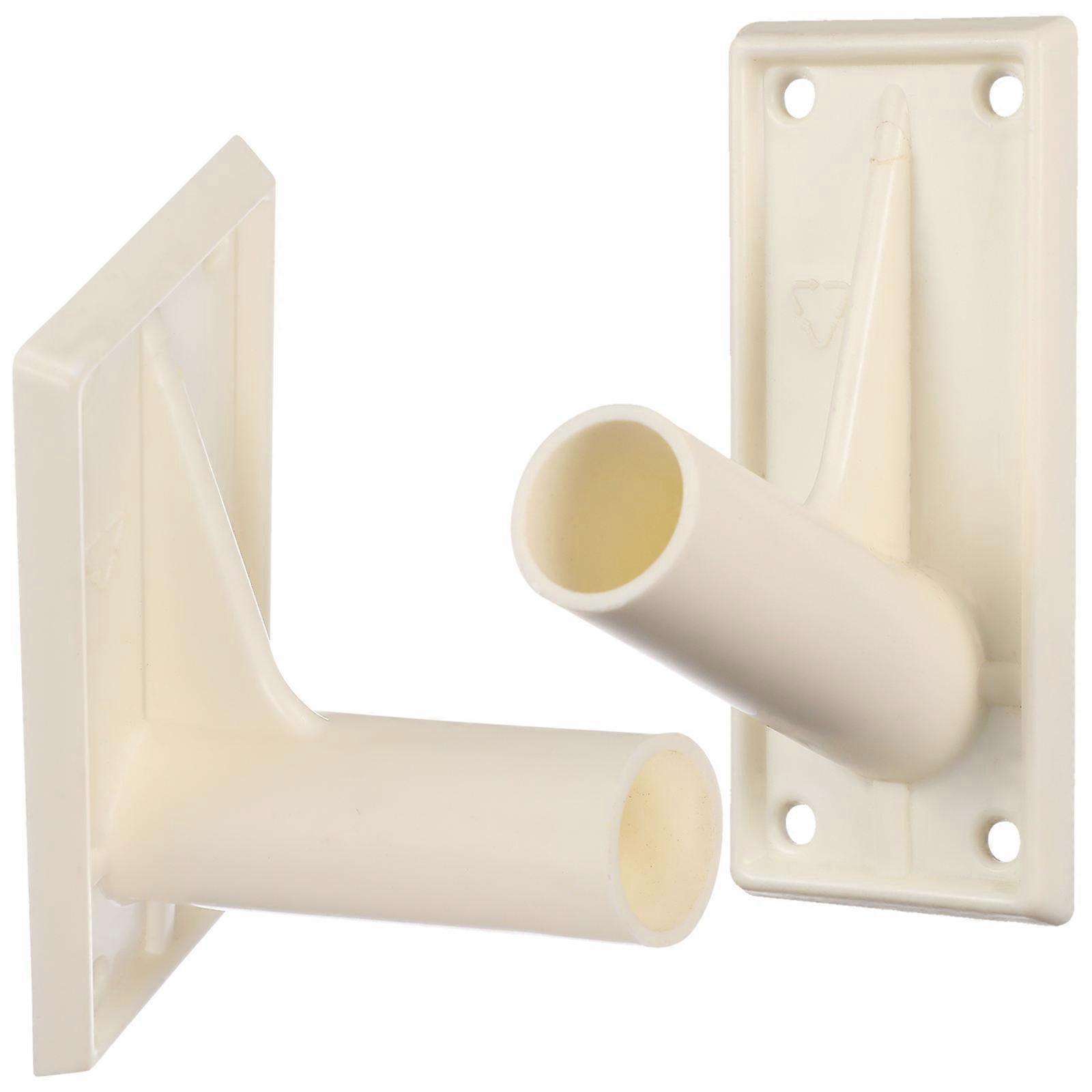 Plastic Flag Pole Holder for Wall Mounting Beige Color Stable and 2Pcs