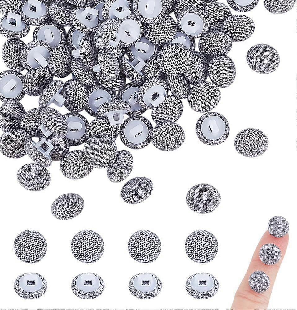 100 Pcs Fabric Covered Button 10mm Fabric Plastic Shank Buttons 1-Hole Fabric Cloth Covered Round Buttons Crafting Sewing Shank Buttons for Clothes DI