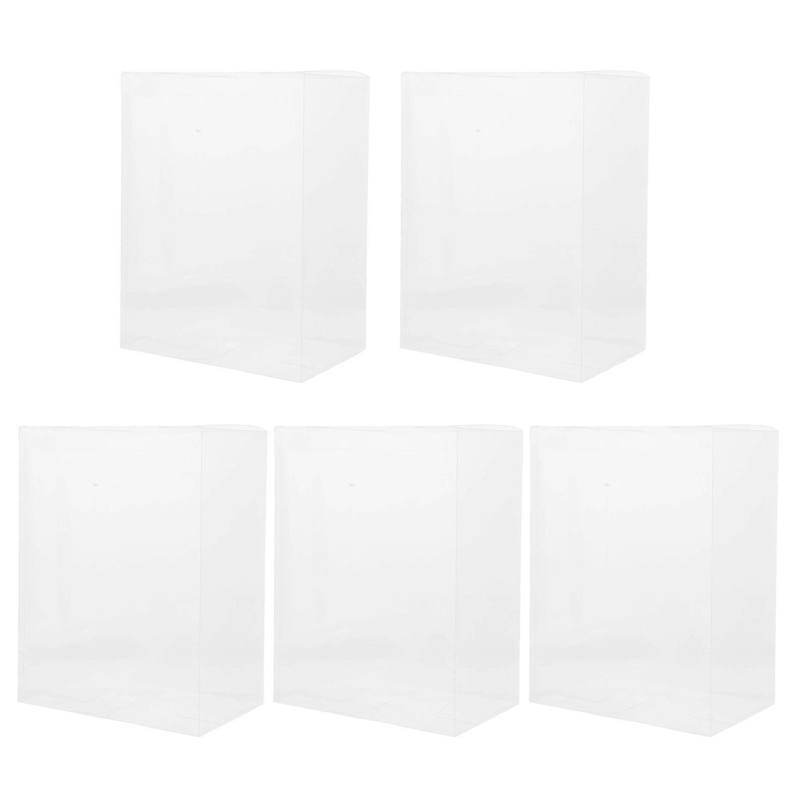 PVC Transparent Display Case for Collectible Figures Stackable 5Pcs Set