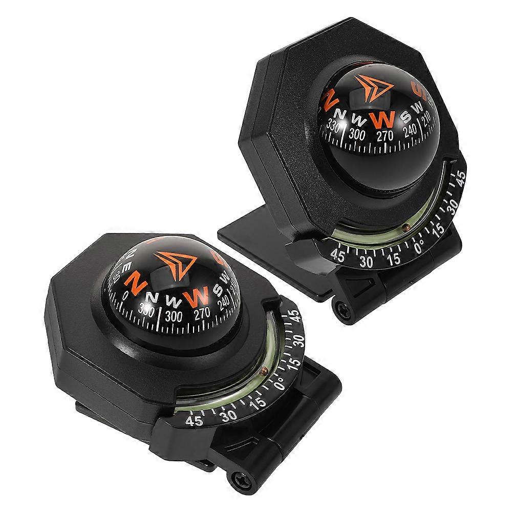 Car Compass Auto with Inclinometer for Dashboard Use 2Pcs Pack