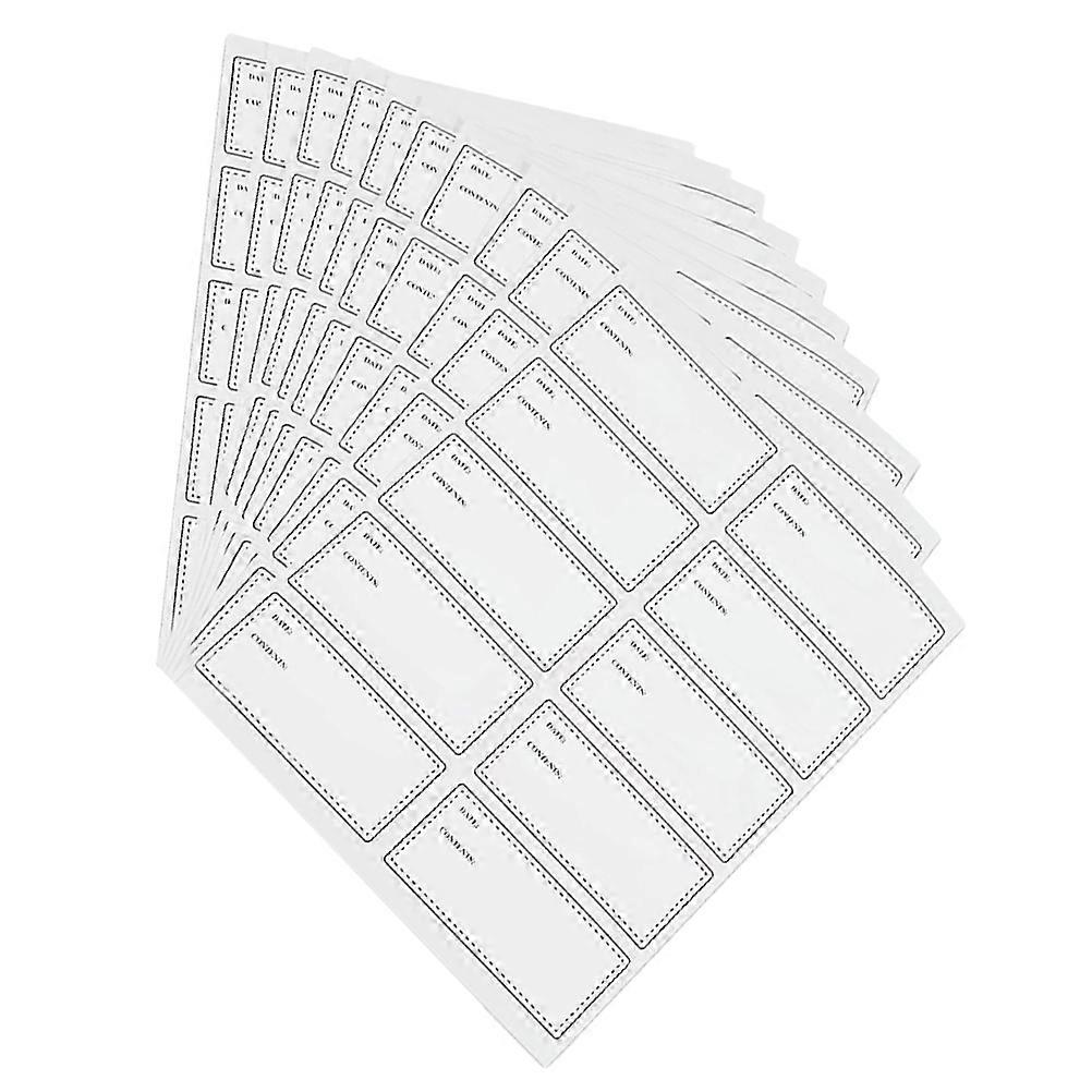 Waterproof Oilproof Labels Multi-Function Food Labels for Note 10 Sheets