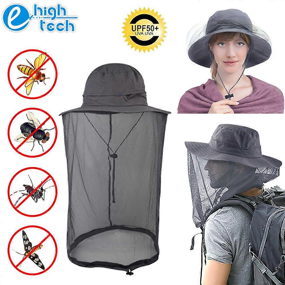 Mosquito Bug Fly Bee Insect Net Hat Head Face Mesh Cap Camping Hiking Protection