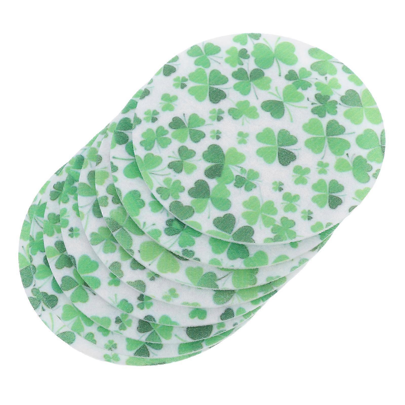 Cup Coaster Shamrock Felt Material for Drinks 8Pcs Soft Protection Mats