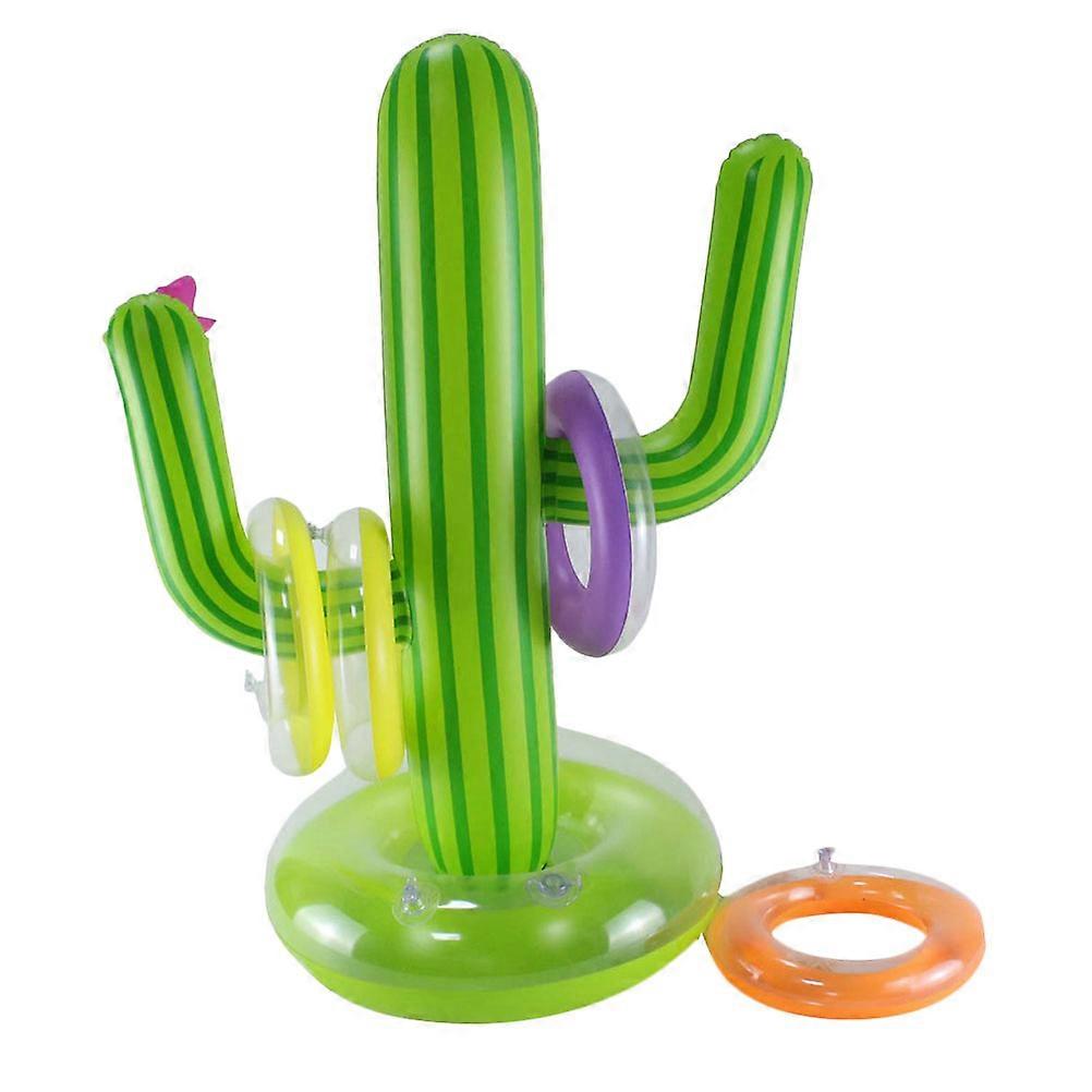 Summer Plaything for Playing 1Set Green Durable PVC Inflatable Cactus Toy