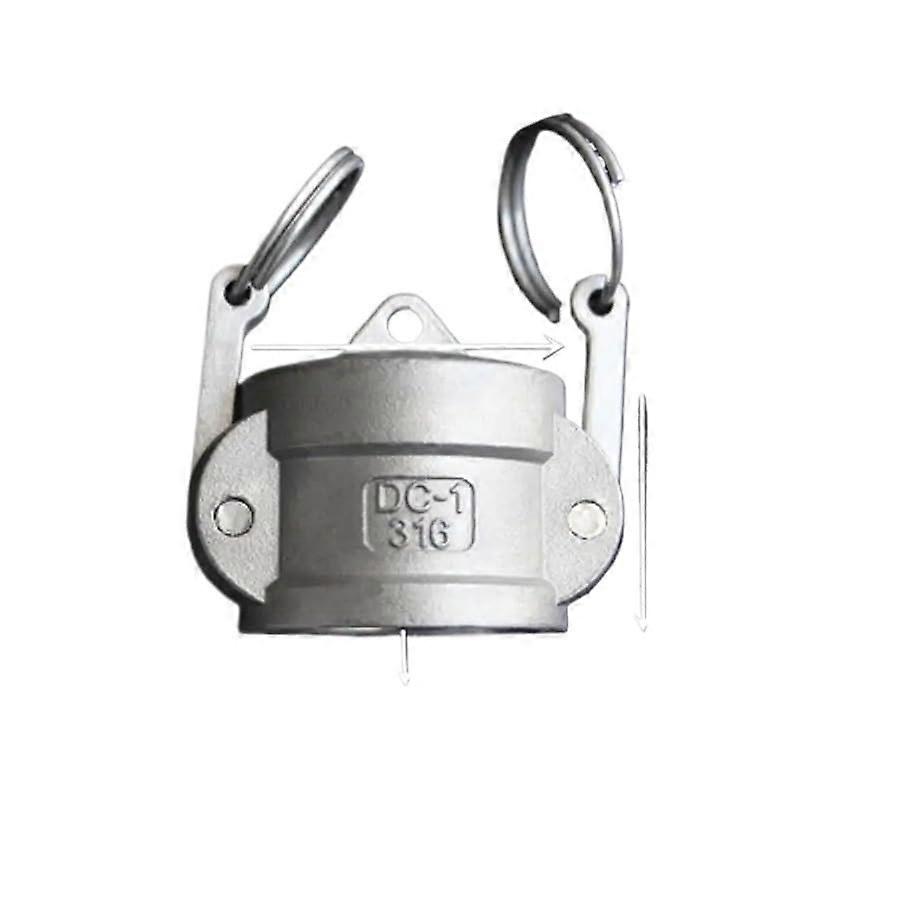 1" Type C Camlock Quick Disconnect Coupling Socket End Cap 316 Stainless Steel for Hose Pumps Homebrew Applications