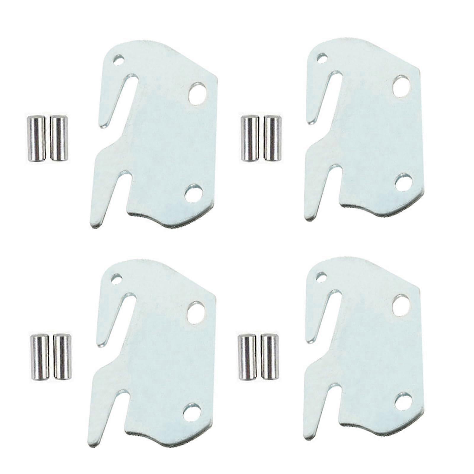 Bed Rail Hook Plates for Wooden Bed Frame Brackets, Zinc Plated Replacement with Secure Connection