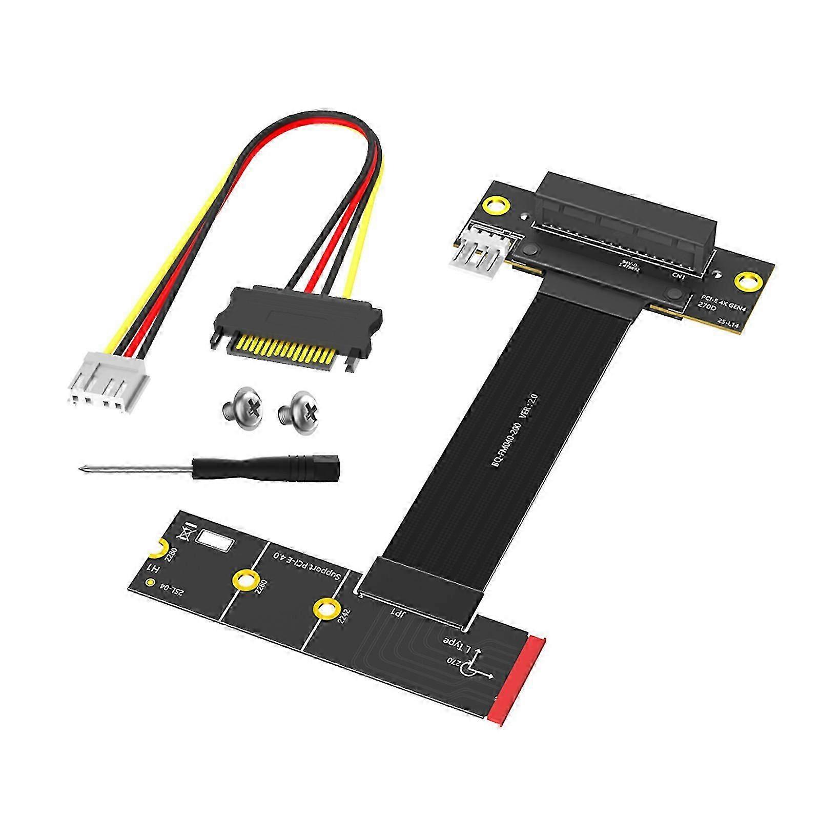 PCIe version 4x METER.2 Key METER Extension Card with 1oz Bronze Thick 270 Degree Flexible Positioning Multicolor Cs fast