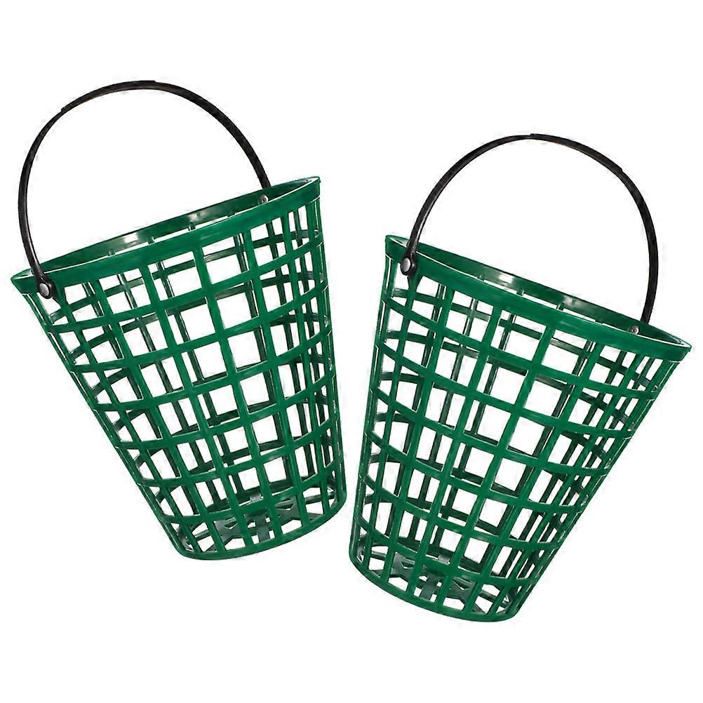Portable Golf Ball Storage Basket for Organizing Yard 2Pcs Plastic Holder