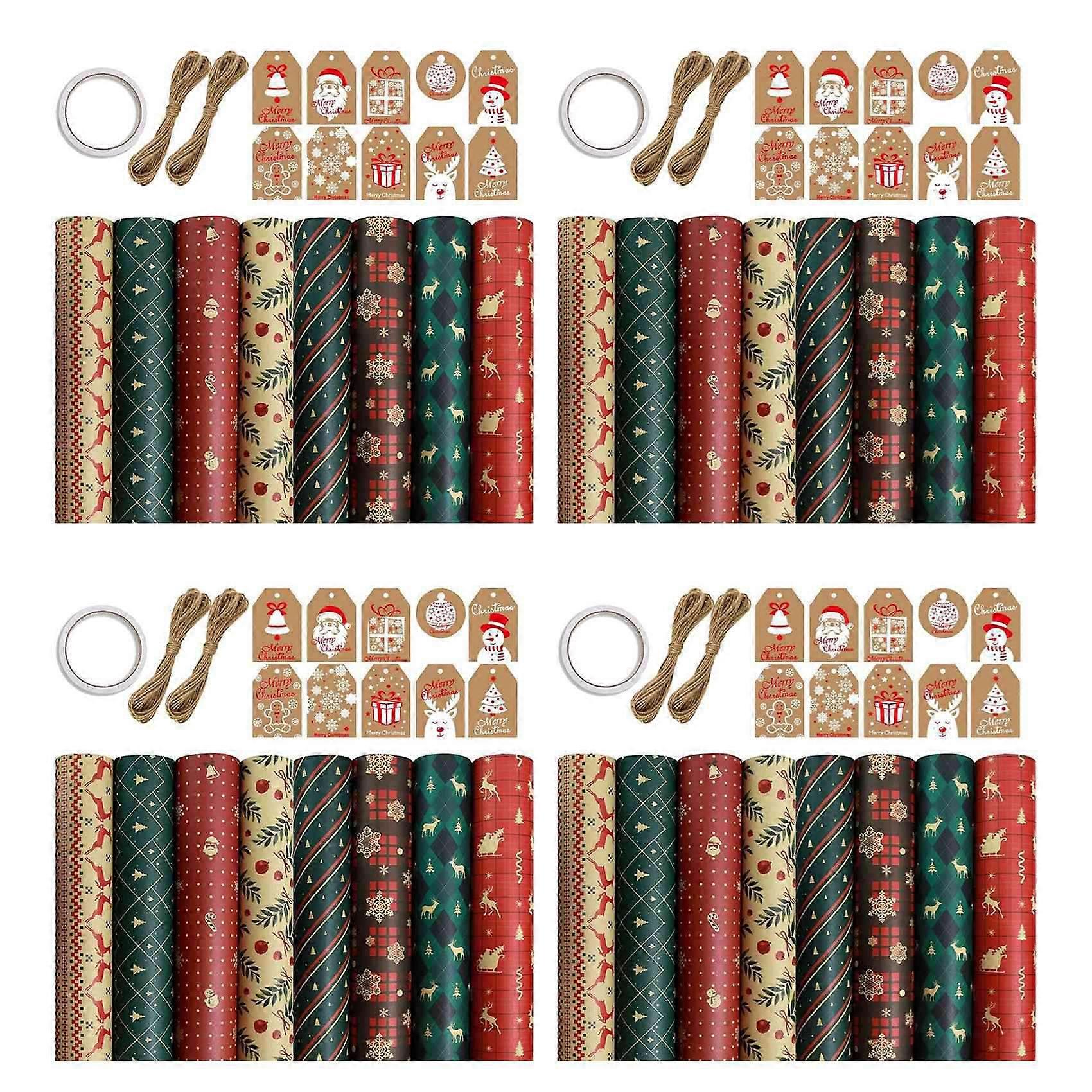 32 ark presentpapper, för jul, födelsedagsfest, presentpapper, presentpapper
