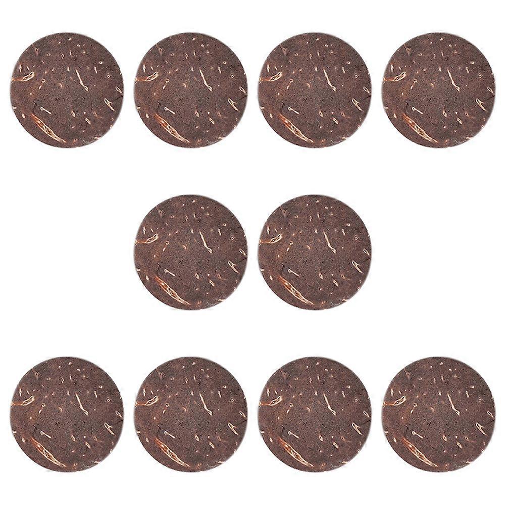 Fish Tank Decorative Coconuts Shell Ornaments for Model Scenery 10Pcs