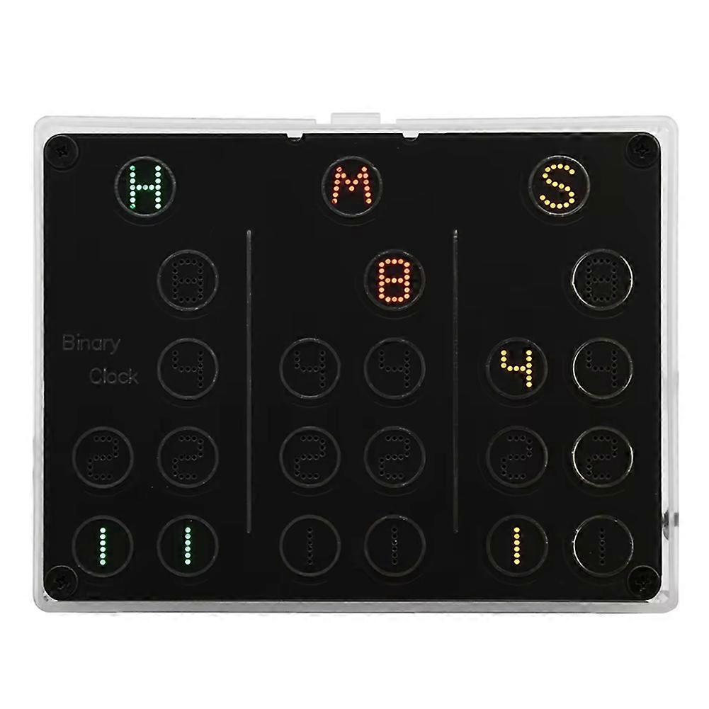 4-Digit Electronic Clock DIY Kits Binary LED Clock Soldering Practice DIY Kit Desktop Alarm Clock