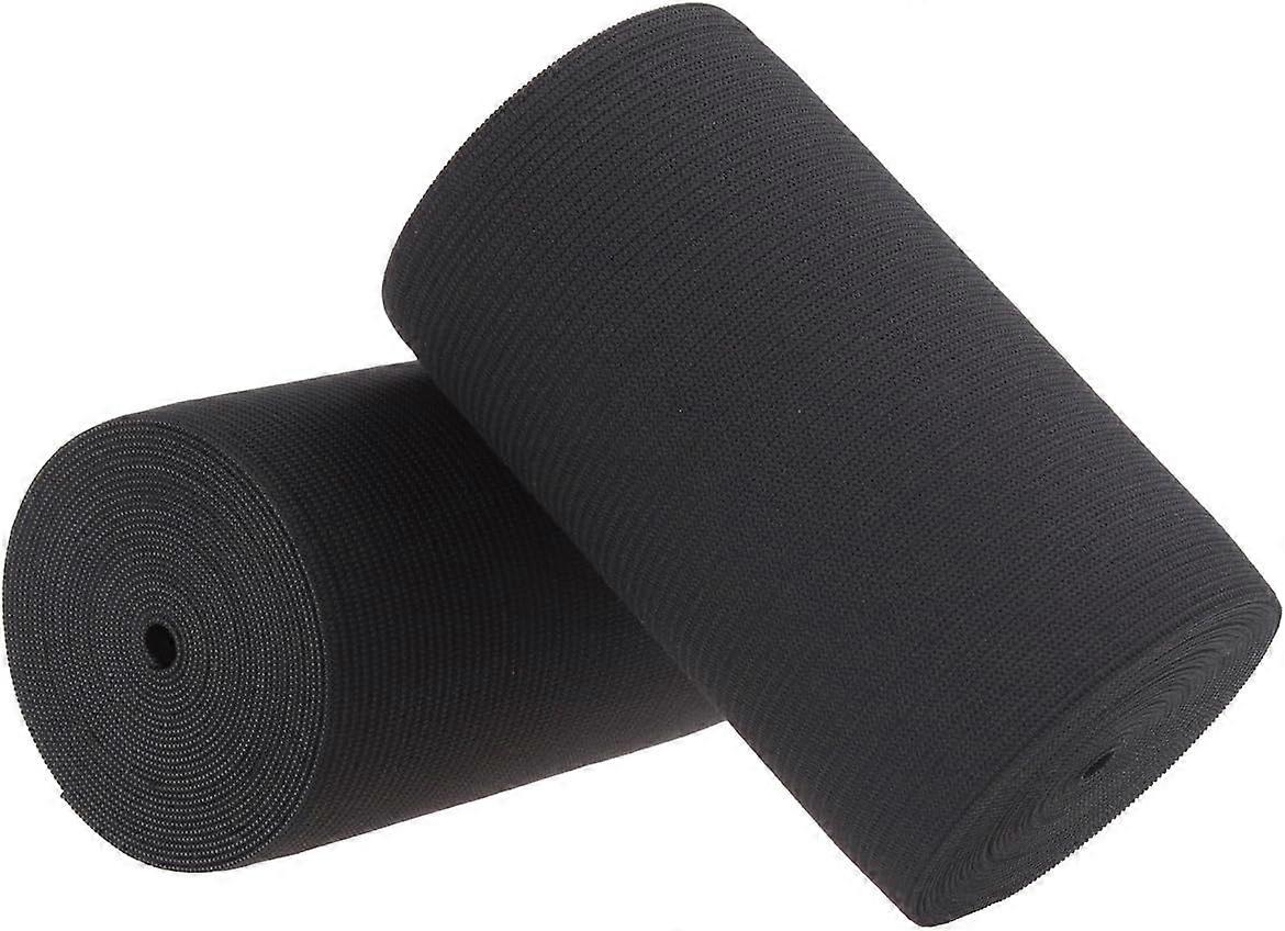 10 cm bred sort strik elastik 3 meter sort