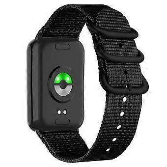 Bracelet de montre en nylon à double boucle pour Xiaomi Redmi Watch 6/5/4/Smart Band 9 Pro/8 Pro, boucle noire tressée