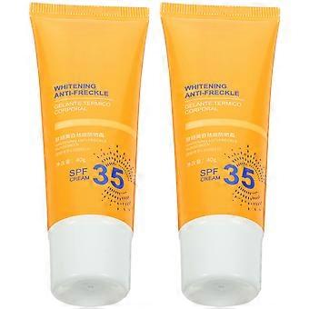 Moisturizing Sun Cream Facial Gel for Travel 2Pcs White Sunscreen Cosmetics