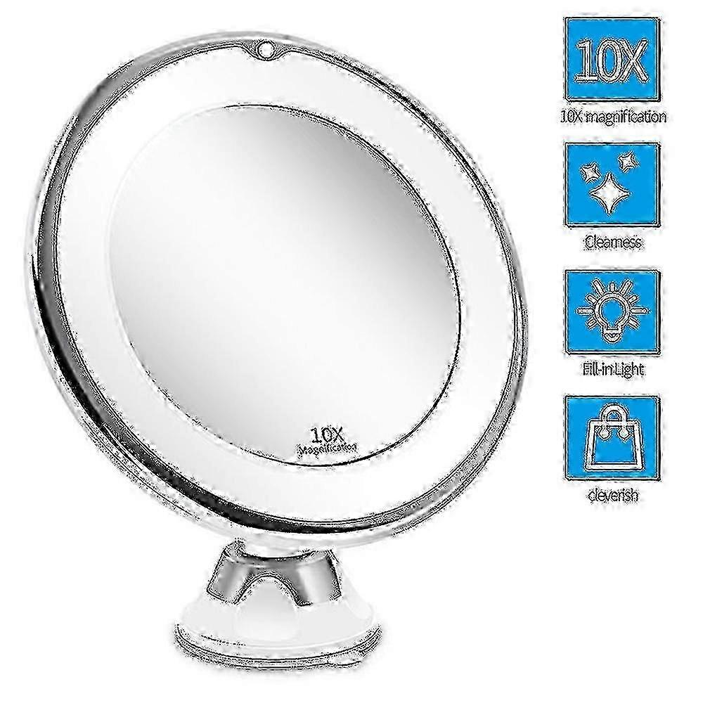 2025 10x Magnification Mirror With Lights for Professional Makeup