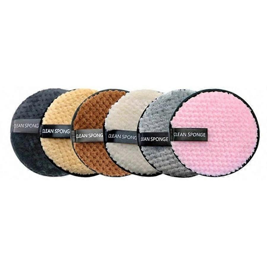 5pcs Soft Skin Makeup Remover Cleansing Polyester Tools For Men And Women