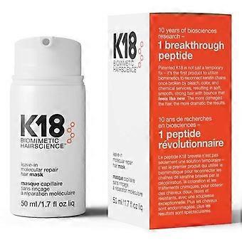 Masque réparateur moléculaire pour cheveux K18, format 50 ml.