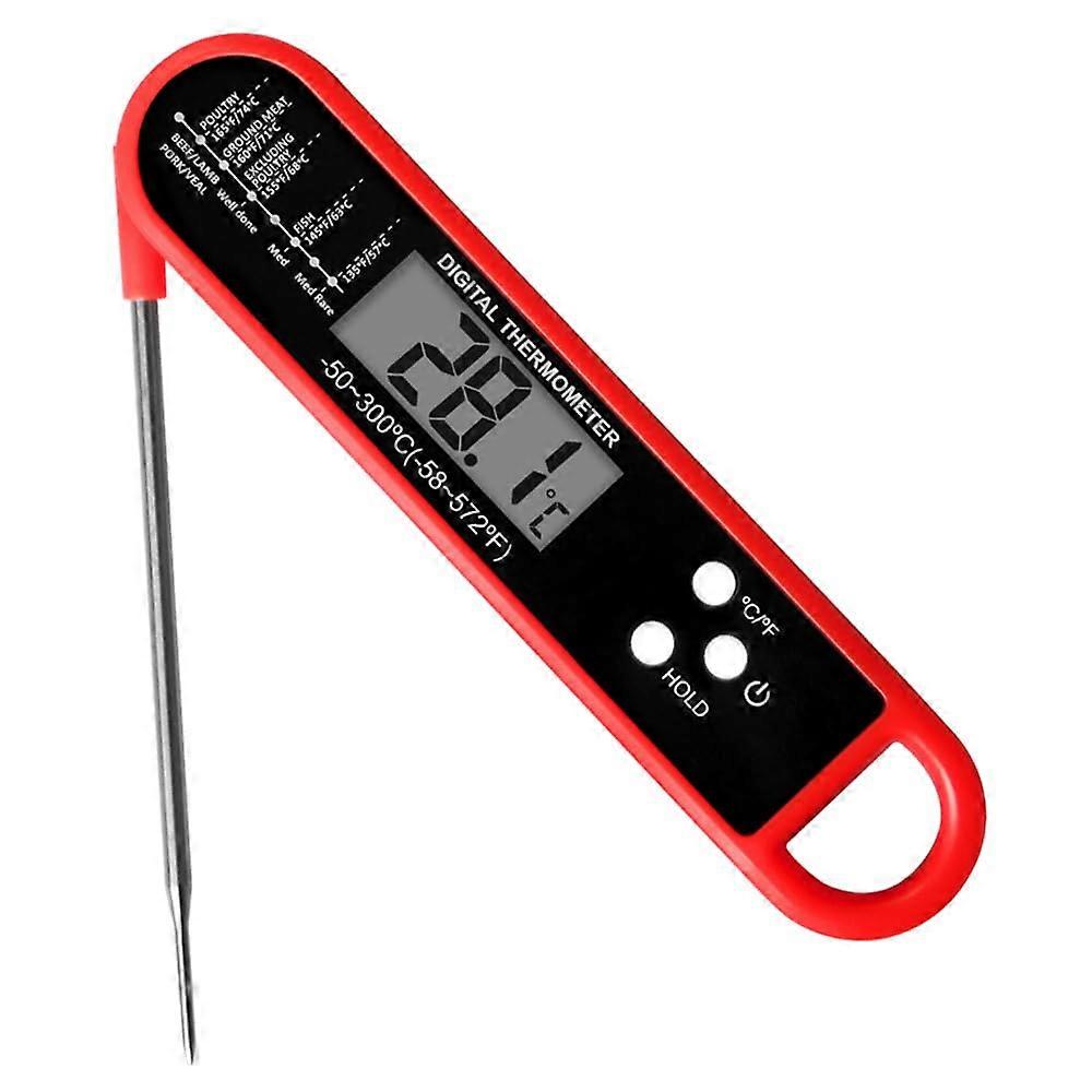 Digital Meat Thermometer Instant Read Waterproof Magnetic Back Foldable Probe for Cooking BBQ