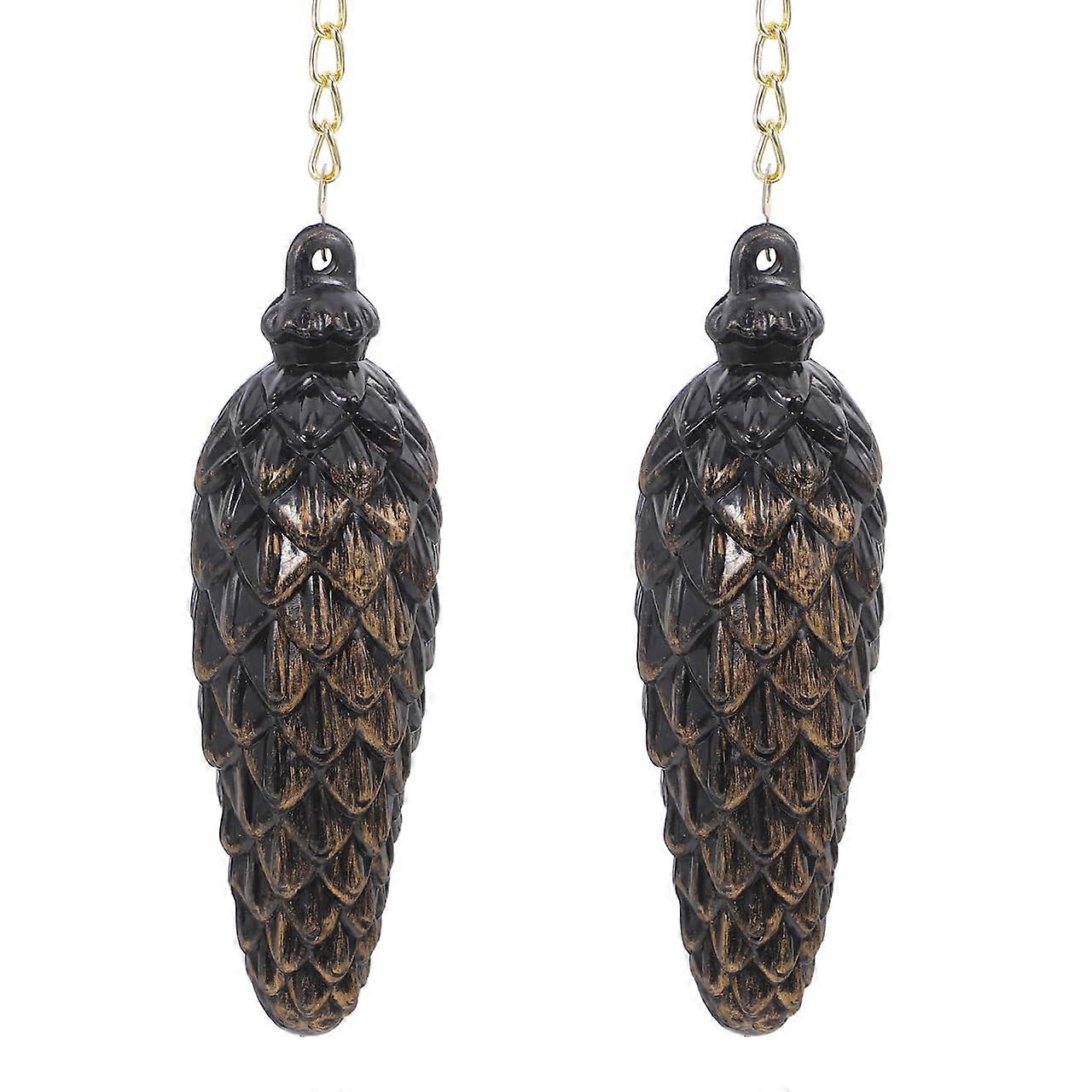 2pcs Cuckoo Clock Weights with Chains Vintage Mechanical Movement Musical Pendulum for Wall Decor