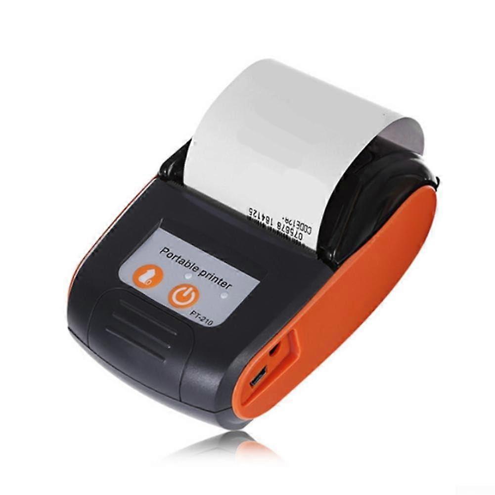 Thermal Receipt Printer 58mm Speed LowNoise Bluetooth POS Printer for iOS Orange