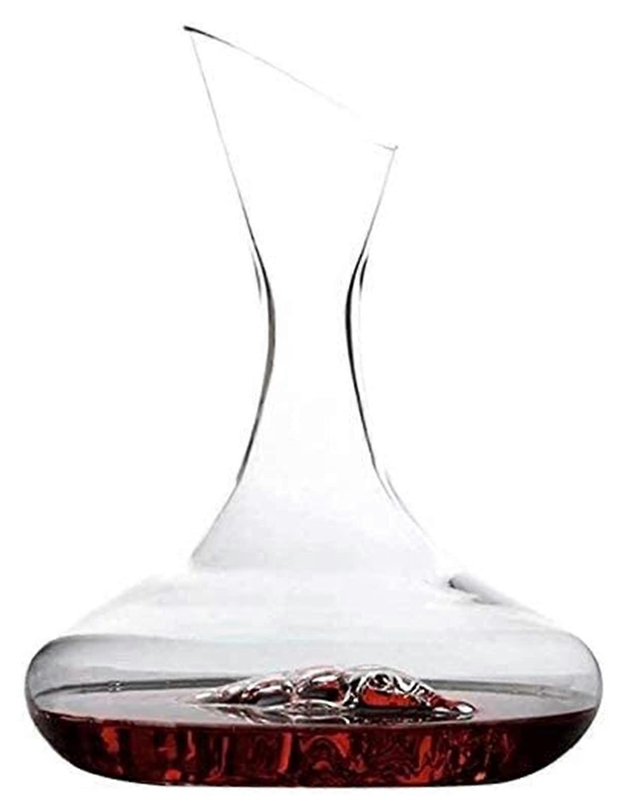 Crystal Wine Decanter with Slanted  for Maximum Wine Aeration and Elegant Serving