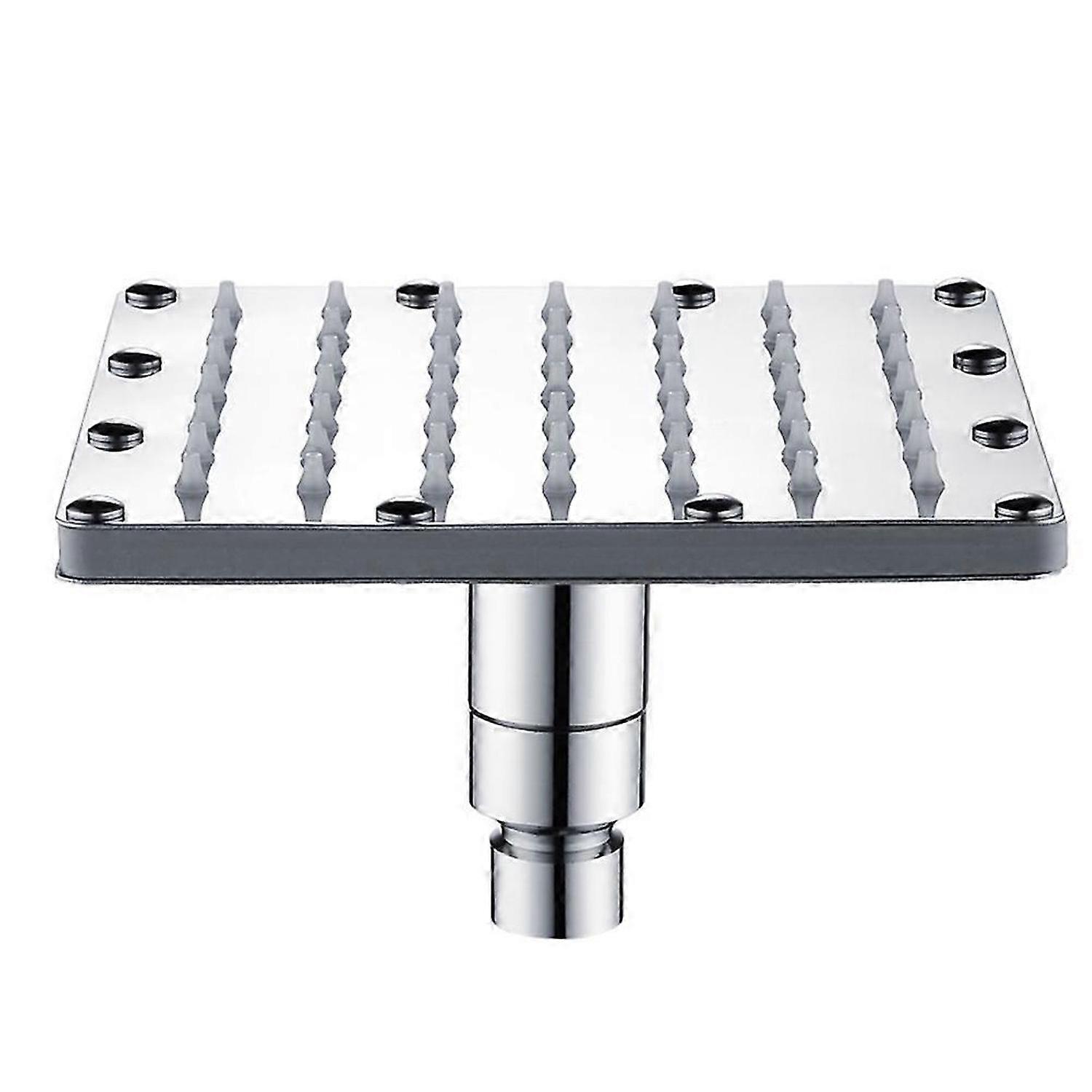 LED Square Rainfall Shower Head Temperature 3 Color Changing for Bathroom