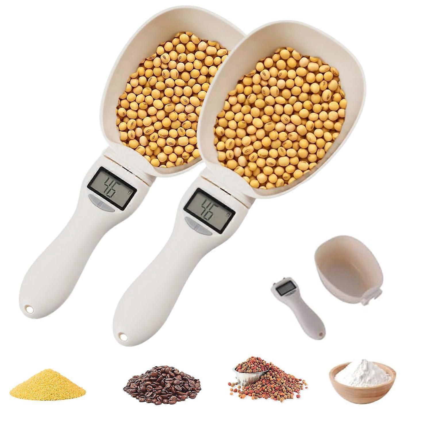 Digital Measuring Spoon Scale with LCD,  Precision Sensor, 5 Unit Conversion, Detachable, 2PCS