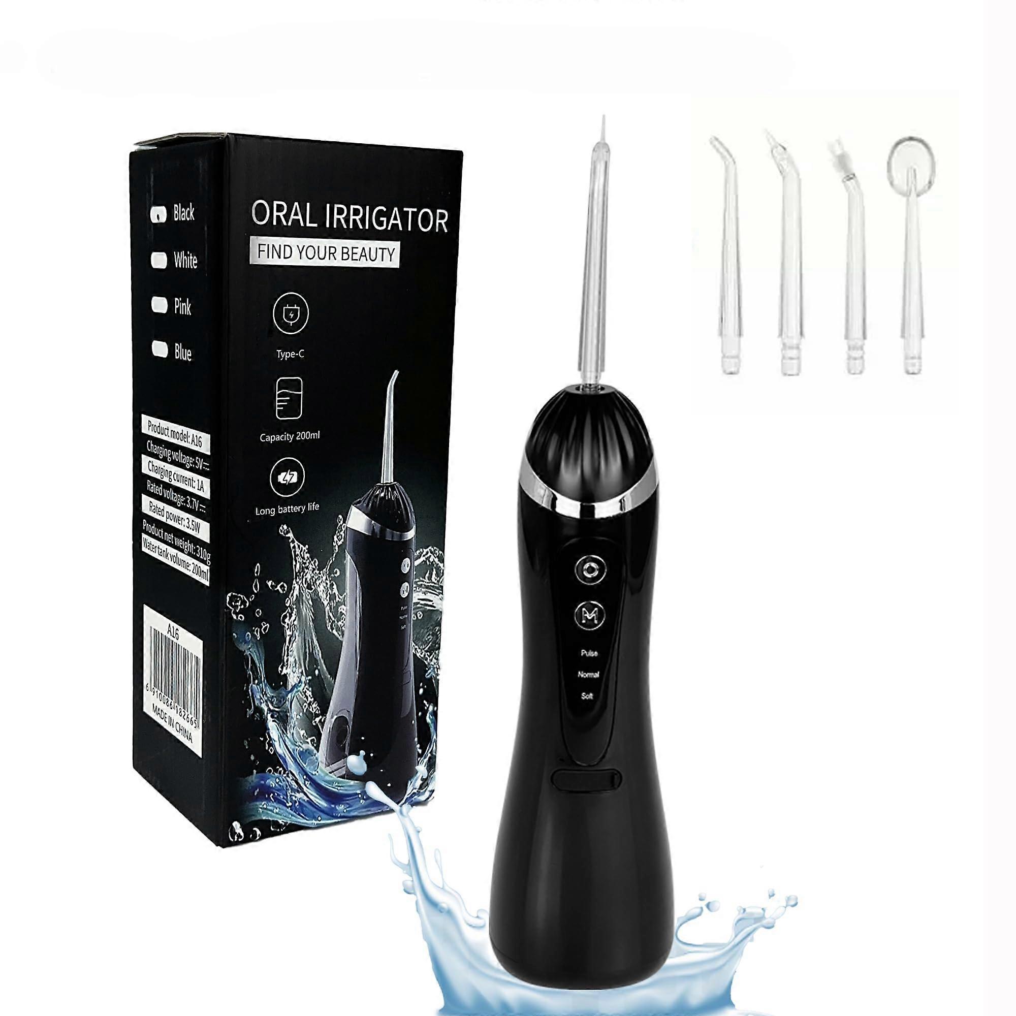 Cordless Water Flosser with Adjustable Modes, Rechargeable Oral Irrigator for Teeth Cleaning, 4 Tips
