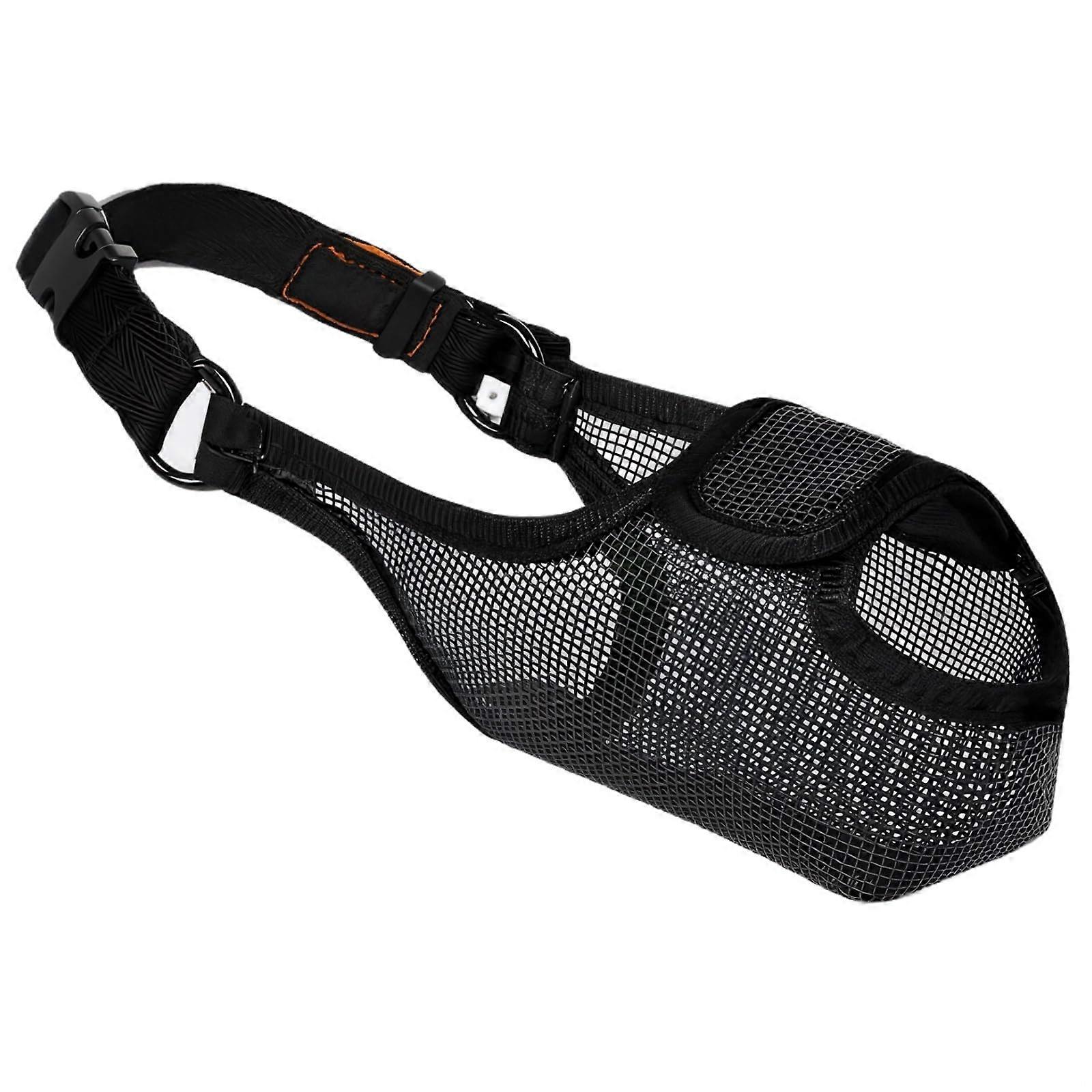 Mesh Dog Muzzle Breathable Mesh Cover Adjustable Strap for Bite Prevention Snout 2224cm