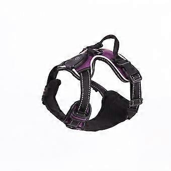 1 Set Luminous Pet Harness Rechargeable LED Lighted Dog Harness Adjustable Glowing Pet Chest Strap