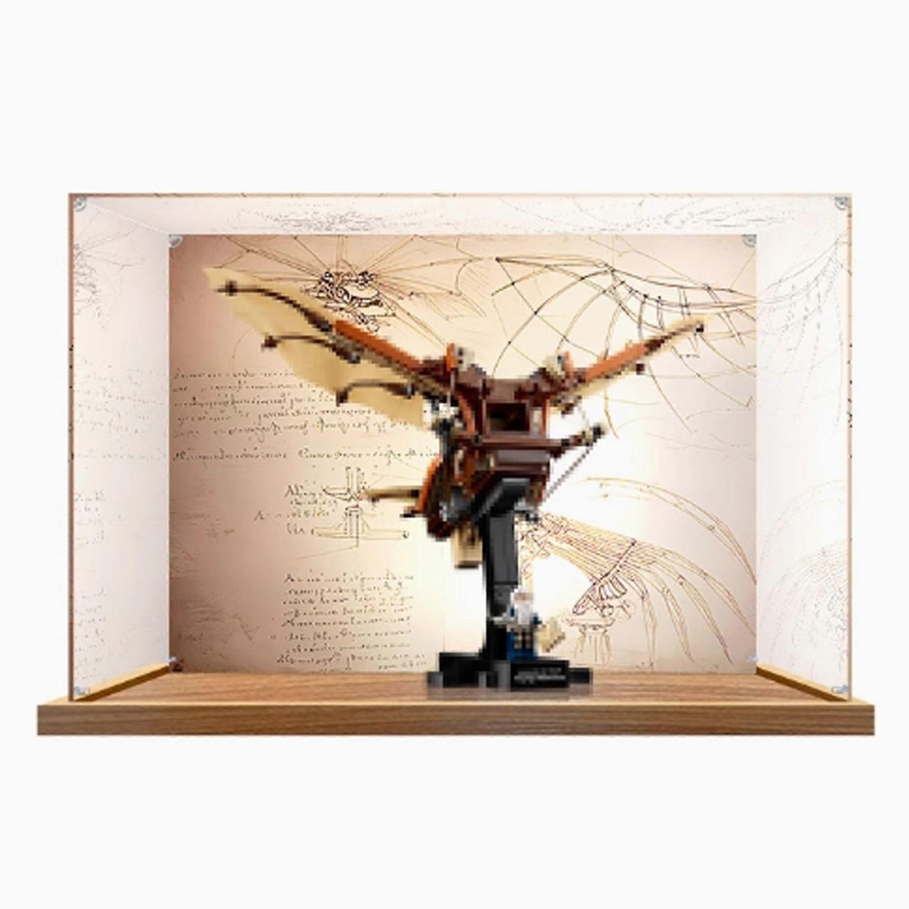 Display Case Acrylic Clear Dustproof UV Blocking Showcase for  10363 Flying Machine Model
