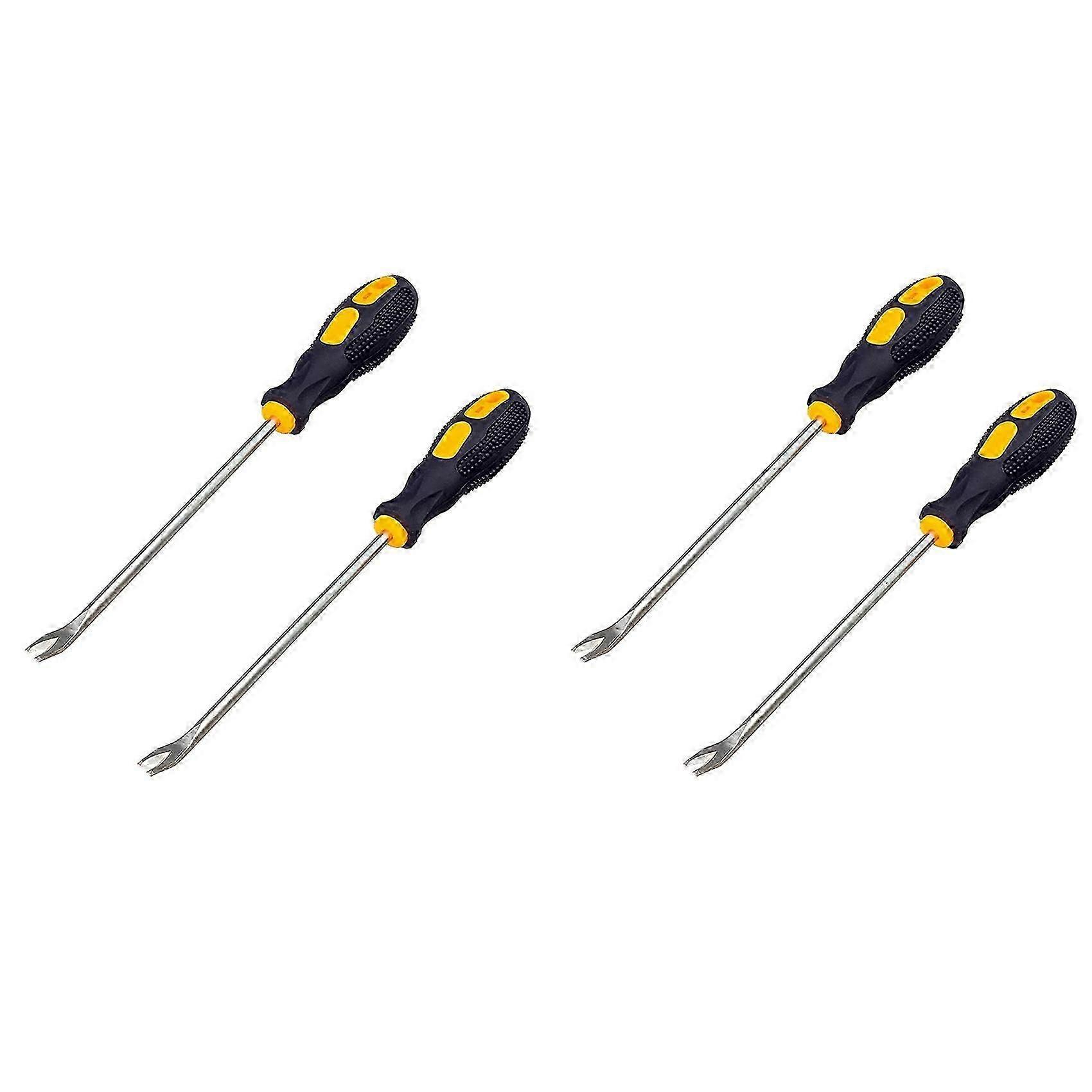 4 Pack Nail Puller 3mm U Tip Screwdriver Nail Rivet Tack Lifter Puller Staple Remover Tool