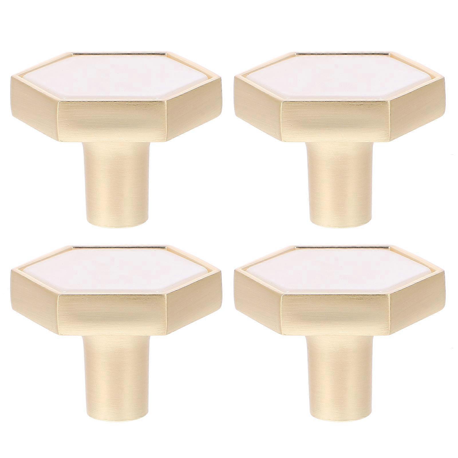 4pcs Dresser Drawers Knobs Hexagon Knobs Replacement Drawer Pull Knobs Cabinet Knobs