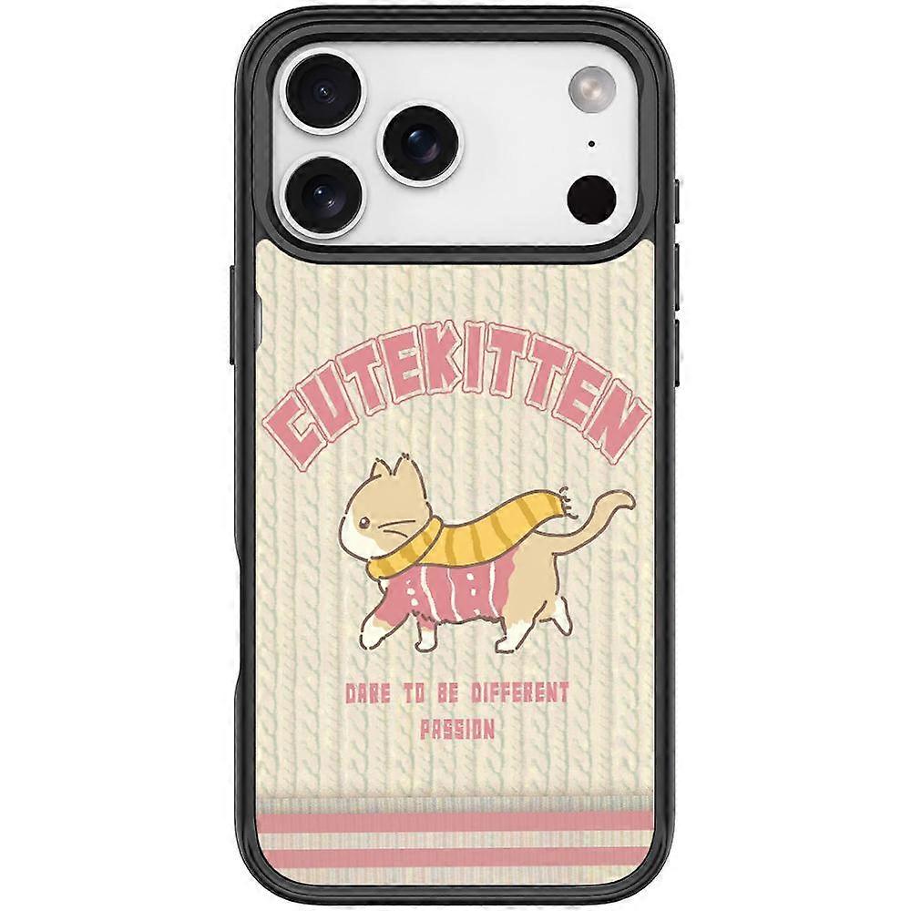 Adorable Woolen Cat Pattern Magnetic Phone Case