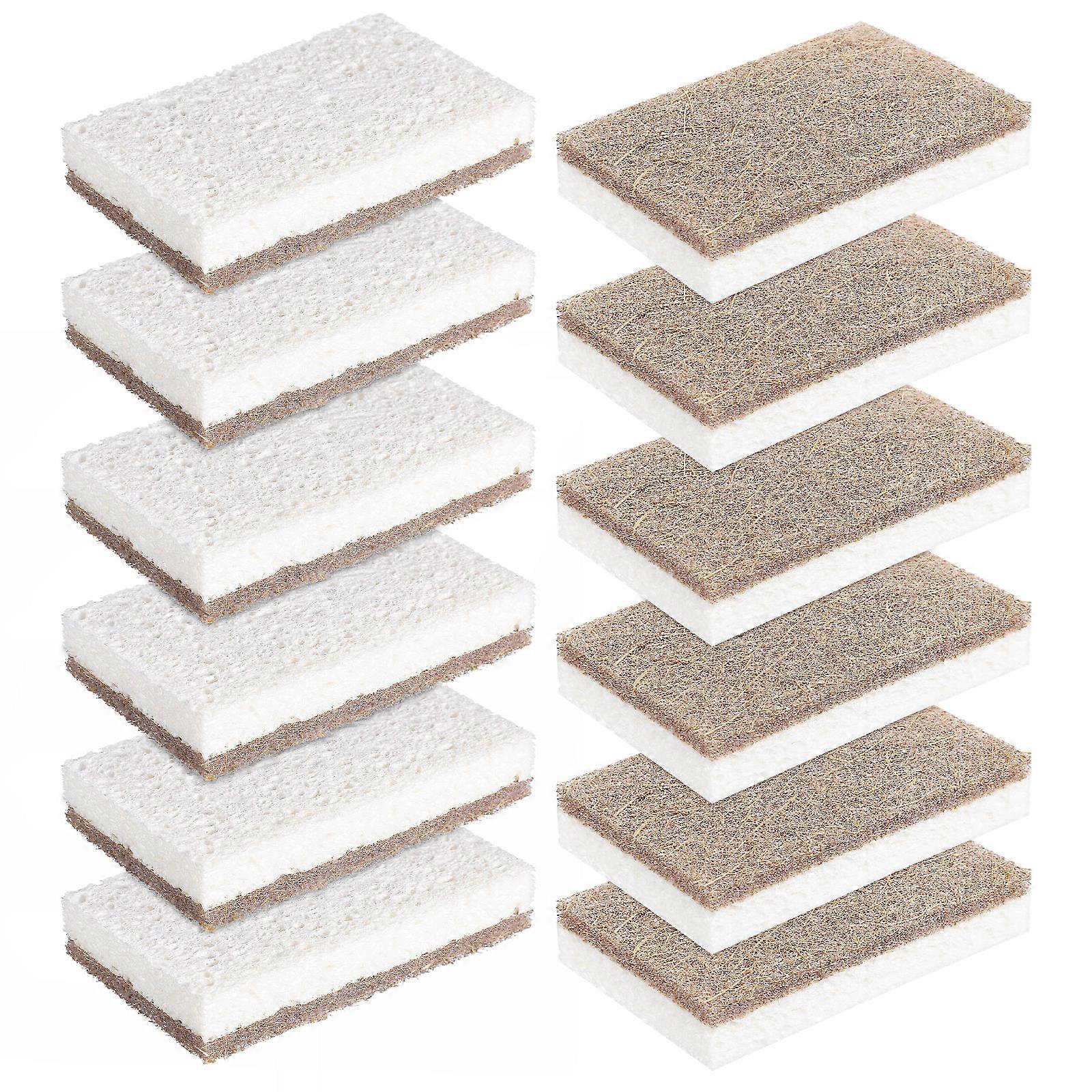 Scrub Sponge Cleaning Sponge for Kitchen Use 12Pcs Multipurpose Sponges