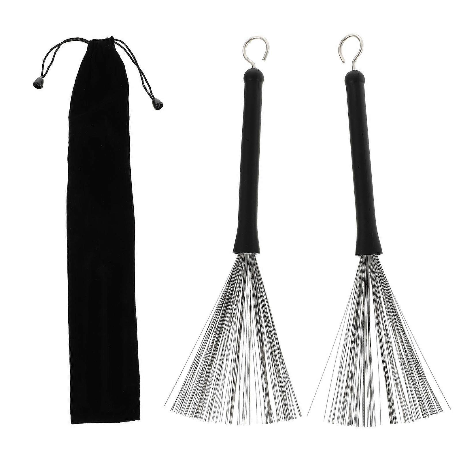 Percussion Accessories Wire Brushes Set Assorted Color Beginner Practicing 3Pack
